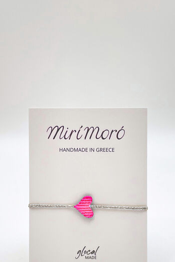 Armband Heart, Neon Pink