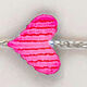 Armband Heart, Neon Pink